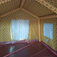 Grande tente de camping du Moyen-Orient, abri portable imperméable à ouverture automatique rapide pour hébergement de groupe et logement temporaire