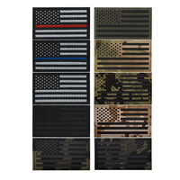 Patchs réfléchissants infrarouges drapeau américain 3,15 x 2 pouces – Badge réfléchissant infrarouge USA avec fixation auto-agrippante