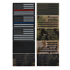 * <span class=keywords><strong>2</strong></span> بوصة أمريكا العلم الأشعة تحت الحمراء بقع عاكسة الولايات المتحدة الأمريكية شارة عاكسة مع دعم هوك وحلقة التصميم - Product Image 3