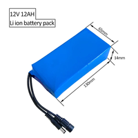 Batterie au lithium personnalisée DTP Solid State 18650 12V 12Ah Soft Pack, grande capacité avec sortie CC, module d'alimentation 500 cycles