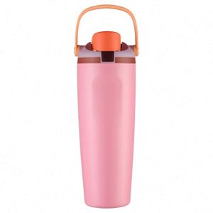 Bouteille isotherme portable 30 oz en acier inoxydable 304, grande capacité, double compartiment pour boissons, avec couvercle imprimé UV, écologique, pour le sport - Product Image 4