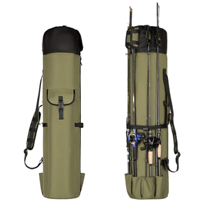 Étui multifonctionnel pour canne à pêche en polyester imperméable de grande capacité pouvant contenir 5 pôles 10L - Product Image 1