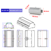 Kotak Plastik untuk PC, Braket Pemasangan Terminal Blok Din Rail, Kotak Din Rail untuk PLC dan PCB