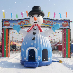 Château gonflable géant <span class=keywords><strong>Père</strong></span> Noël pour location de fête de Noël et utilisation <span class=keywords><strong>en</strong></span> aire de jeux - Product Image 5