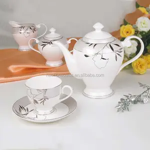 Flower Decal Household Home Use Arabic Ceramic Bone China Turkish Coffee Tea Set Porcelain Material