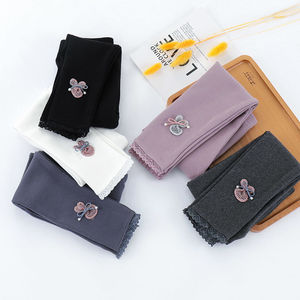 Leggings para Niñas, Otoño-Primavera, Pantalones Casuales Transpirables para Niños, Largos, de Algodón y Elastano, con Encaje y Mariposas, P233 - Product Image 2