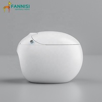 WC intelligent électrique automatique avec fonction de nettoyage par jet d'eau, cuvette ronde, pour salle de bain