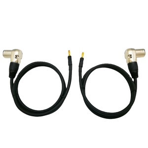 זווית ישרה xlr מחבר 3pin מצופה זהב בננה 4 מ "מ כבל xlr כבל בננה למגבר סאב וופר מגבר - Product Image 3