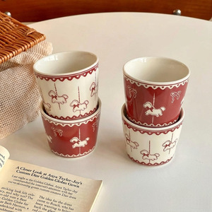 Ins Aesthetic Ceramic Mug Underglaze Color Household 2026 New Couple Coffee Mouthwash Water Cup - Product Image 2