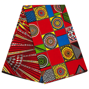 Tela 100% algodón transpirable y agradable al tacto de calidad uniforme para ropa de fiesta y ceremonias Aso Ebi, tela estampada con cera Ankara - Product Image 2