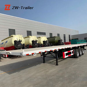 <span class=keywords><strong>Remorque</strong></span> ZW fabriquée en Chine, 20 pieds, 40 pieds, tri-<span class=keywords><strong>essieux</strong></span>, 4 <span class=keywords><strong>essieux</strong></span>, plateau plat, <span class=keywords><strong>remorque</strong></span> à plateau plat pour camion semi-<span class=keywords><strong>remorque</strong></span> à <span class=keywords><strong>vendre</strong></span> - Product Image 4