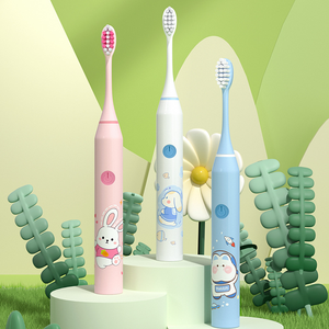 แปรงสี<span class=keywords><strong>ฟัน</strong></span>ไฟฟ้าสำหรับเด็กขนแปรงอ่อนนุ่มเป็นพิเศษแปรงสี<span class=keywords><strong>ฟัน</strong></span>อัจฉริยะแบบชาร์จไฟได้ตั้งเวลาได้นาน - Product Image 1