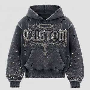 OEM Heavy Cotton Pullover Hoodie Tonal Raised Print Graphic Oversized Kangaroo Pocket Streetwear Custom Logo Men Hoodie - Product Image 3