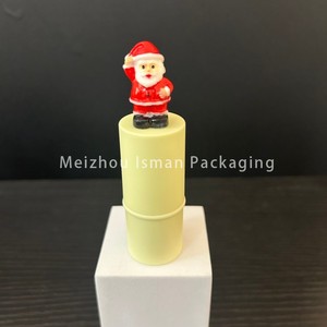 ISMAN - Bálsamo Labial de Lujo en Tubo de 6g con Diseño Navideño de Muñeco de Nieve, Papá Noel y Reno, Estuche Redondo Mate para Lápiz Labial, Plástico, Regalo Navideño, Venta al Por Mayor - Product Image 3