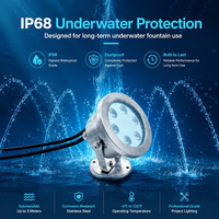 Luminaire LED Submersible pour Piscine, Effet Cascade, IP68 3000K SS304, Vente en Gros Direct Usine