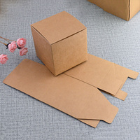 Boîtes d'emballage en papier kraft noir/blanc/Kraft, 50 pièces, boîtes à bonbons carrées, coffrets cadeaux pour fête de mariage en carton noir