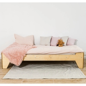 Cama de madera contrachapada Montessori para niños pequeños, ensanchada alargada y cama individual, combinación de cuna grande para guardería - Product Image 3
