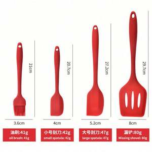 Juego de Espátulas de Silicona Ecológicas Resistentes al Calor de 5 Piezas con Acabado Antiadherente y Opción de Logotipo Personalizado para Uso en la Cocina - Product Image 4