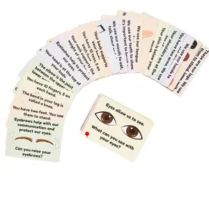 高品質のカスタム英語スペイン語リテラシー子供学習カード工場フラッシュカード印刷