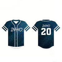 Maillot de baseball entièrement personnalisé avec logo d'équipe et numéro de joueur, vente en gros OEM ODM, sublimation respirante à séchage rapide