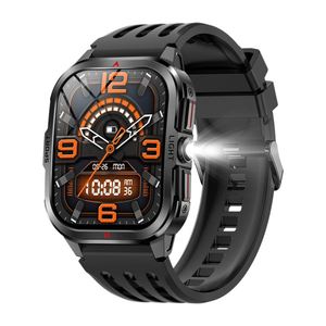 2,01 ''TFT pantalla grande Mk98 Smartwatch 3ATM relojes inteligentes impermeables profundos BT llamada música deportes Fitness Tracker reloj para hombres - Product Image 1