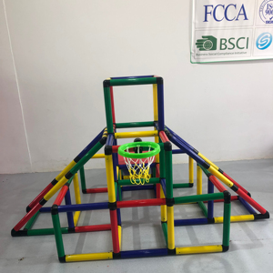 Gran Juguete Educativo Ensamblable - Pared de <span class=keywords><strong>Escalada</strong></span> para el Hogar y la Escuela con Tobogán, <span class=keywords><strong>Material</strong></span> PP Duradero y Seguro, con Tubos, Paneles y Conectores - Product Image 5