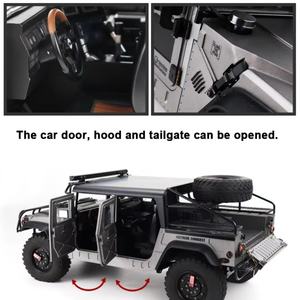<span class=keywords><strong>HG</strong></span> P415A 1/10 2.4G 4x4 4WD Todoterreno Camioneta Metálica de Radiocontrol Hum H1, Coche Militar de Juguete de Alta Velocidad, Gran RC 4x4 Crawler - Product Image 5