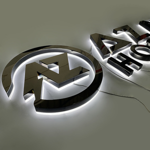 Letrero de <span class=keywords><strong>pub</strong></span> LED circular de acero inoxidable pulido negro personalizado con logotipo retroiluminado para aplicaciones de empresas y hospitales - Product Image 6