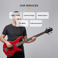 Electric Bass Guitar 4 String PJ Pickup Basswood Body Maple Neck Rosewood Fretboard Rock Band Stage Performance OEM ODM