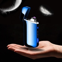 Briquet plasma à arc électrique rechargeable à commande tactile, coupe-vent et sans flamme pour barbecue ou idée cadeau de voyage