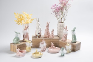 <span class=keywords><strong>Casa</strong></span> <span class=keywords><strong>de</strong></span> Cerámica Decorativa, Única y Popular para Pascua, con LED en el Interior, para Decoración del Hogar en Primavera - Product Image 6