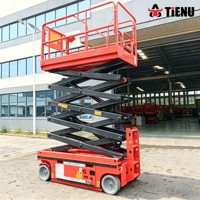Promotion Plateforme élévatrice à ciseaux CE 6m 8m 9m 12m 14m, petite plateforme élévatrice sur chenilles pliable pour chantier de construction