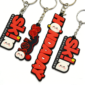 Custom 2D Printed PVC Rubber Keychain Soft Bag Pendant Decoration <b>Small</b> Birthday Gift Daily Accessories - Product Image 1