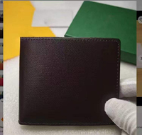 Dompet Desainer Multifungsi, Tas Kartu Lipat Ganda, Tas Penyimpanan Kartu Ponsel, Pola Pendek Berbentuk Y dengan Kotak Hadiah Kartu