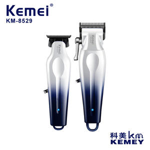 เครื่องตัดผมไฟฟ้า Kemei รุ่นมืออาชีพ 7000-9000 รอบต่อนาที แบตเตอรี่ลิเธียมไอออน แบบชาร์จได้ สำหรับใช้ในร้านเสริมสวย - Product Image 4