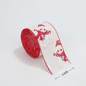 Ruộng băng Giáng sinh Santa có viền đỏ trắng, kích thước 2,5 inch, có sọc tuyết HOHO, dùng trang trí ngày lễ - Product Image 5