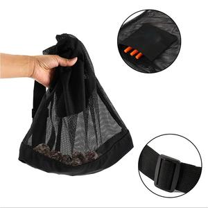 Sac de rangement en maille pour l'extérieur, noir, pliable, grande capacité, sac à bandoulière portable pour la cueillette de champignons et de fruits, 2-3 compartiments - Product Image 2