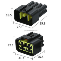 Conector Automotriz Impermeable 2.3 de 8 Pines, Par de Terminales Macho y Hembra, Arnés de Cables para Vehículos Eléctricos