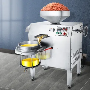 Máquina automática de extrator de óleo de girassol pequeno em aço inoxidável, extrator de óleo de soja, girassol e azeitona