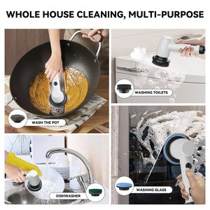 Nuova Lucidatrice Rotativa Elettrica <span class=keywords><strong>per</strong></span> Auto Senza Fili con Spazzole <span class=keywords><strong>per</strong></span> Pulizia, 3 Velocità Regolabili, <span class=keywords><strong>Spazzola</strong></span> in ABS e <span class=keywords><strong>Acciaio</strong></span> Inossidabile - Product Image 5