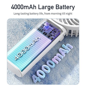 Ventilador de Mano Recargable Plegable de 4000 mAh, Mini Ventilador Eléctrico Portátil con Banco de Energía para Regalo Corporativo - Product Image 6