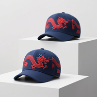Gorra de béisbol de 6 paneles de estilo chino para hombre y mujer, gorra deportiva con hebilla de Metal atlética, diseño de dragón con puntos de frutas de leopardo