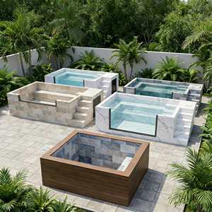 Piscina exterior, piscina de fibra de vidrio, jacuzzi exterior, spa exterior, piscinas sobre el suelo, piscina contenedor - Product Image 6