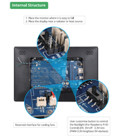 Écran tactile Raspberry Pi de 10.1 pouces Écran secondaire d'ordinateur de programmation capacitive Portable Raspberry Pi intégré