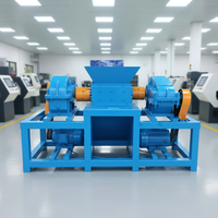 1000 Double Shredder 3500-4000kg/jam Penghancur Sampah Industri Tugas Berat Frekuensi Variabel Anti Macet Otomatis Start-Stop