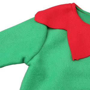 Best Price Christmas Elf <b>Costume</b> Kids Christmas <b>Costume</b> Carnival Party Clothes Canary Velvet Dress up Clothes Gift - Product Image 5