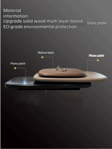 Modern Simple <strong>Rotate</strong> Oval Center <strong>Table</strong> for Home Decorative Unique Design Swivel Villa <strong>Coffee</strong> <strong>Table</strong> Wood - Product Image 4