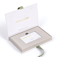 Boîte cadeau en carton rigide de luxe avec impression de logo personnalisé, emballage haut de gamme pour cartes de visite avec insert pour carte de crédit