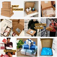 Caja de Cartón Kraft Marrón con Logotipo Personalizado, Caja de Envío Plegable Corrugada Tipo Avión, Caja de Regalo para Embalaje de Comercio Electrónico