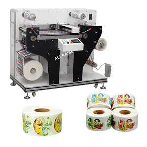 High speed digital sticker label roll slitting and rotary label die cutting machine